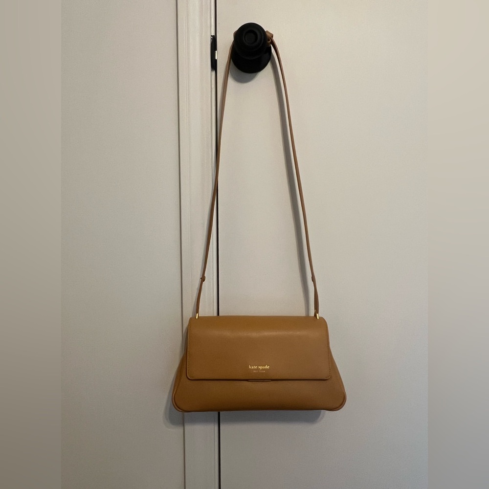 Kate Spade Smooth Tan Leather Shoulder Bag - Picture 2 of 11
